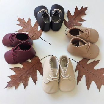 Zapatos de bebé suela blanda en piel tono beige